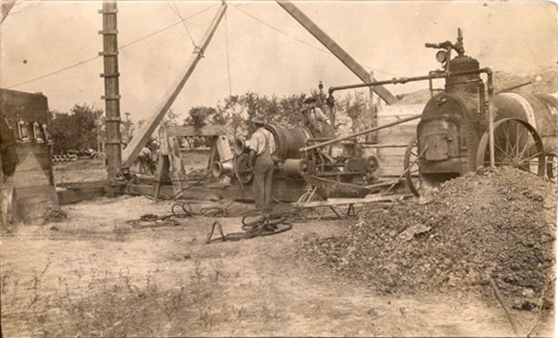 Hammonton Sewage plant construction site 1913 Hammonton Old